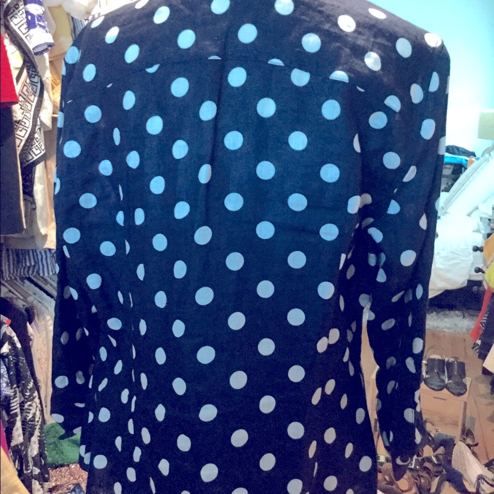 Polka dot, buttoned down shirt
